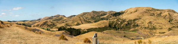 Terrenos Rurais Secos Colinas Distrito Marlborough Ilha Sul Nova Zelândia — Fotografia de Stock