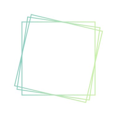 Kare çizgi gradyanı neon. Çerçeve, tasarım elementi, web tasarımı, logo. Vektör izole edildi.