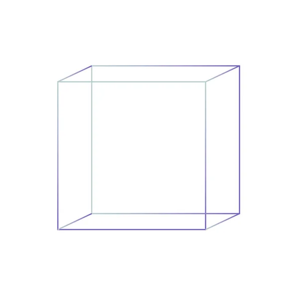 Gradiente Líneas Cubo Elemento Para Diseño Diseño Web Logotipo Vector — Archivo Imágenes Vectoriales