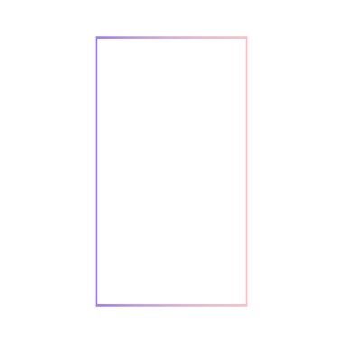 Çerçeve dikdörtgen çizgi gradyanı neon. Çerçeve, tasarım elementi, web tasarımı, logo. Vektör izole edildi.