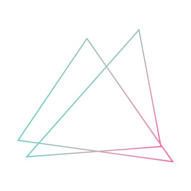 Çerçeve üçgen çizgi gradyanı neon. Çerçeve, tasarım elementi, web tasarımı, logo. Vektör izole edildi.