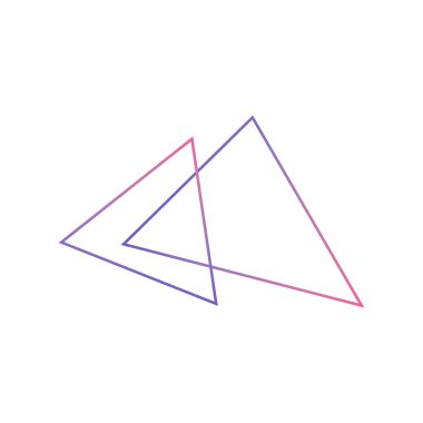 Çerçeve üçgen çizgi gradyanı neon. Çerçeve, tasarım elementi, web tasarımı, logo. Vektör izole edildi.