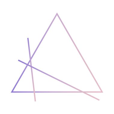 Çerçeve üçgen çizgi gradyanı neon. Çerçeve, tasarım elementi, web tasarımı, logo. Vektör izole edildi.