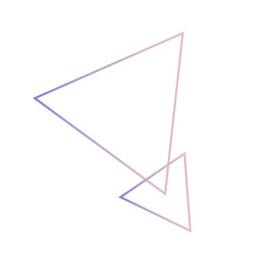 Çerçeve üçgen çizgi gradyanı neon. Çerçeve, tasarım elementi, web tasarımı, logo. Vektör izole edildi.