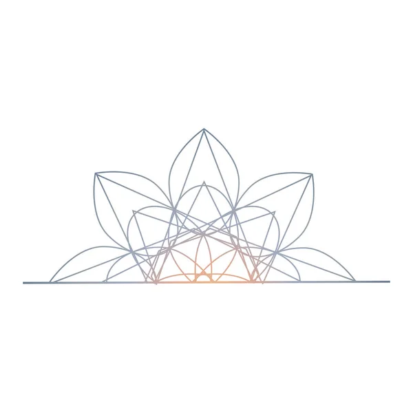 Mandala, gradyan yuvarlak süs. Tasarım elemanı, logo, kartvizitler. Vektör izole edildi.