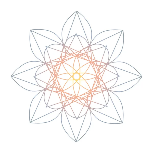 Mandala Sklon Kulaté Ozdoby Prvek Pro Design Logo Vizitky Izolovaný — Stockový vektor