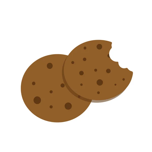 Biscuits Chocolat Icône Pour Décoration Cartes Postales Estampes Design Vector — Image vectorielle