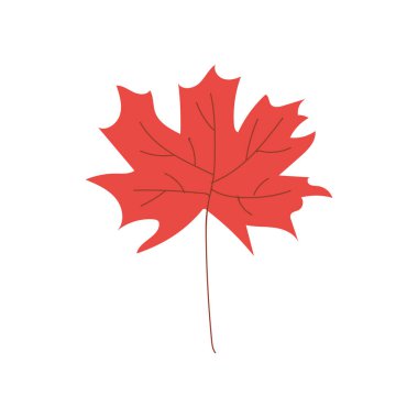 Sonbahar yaprakları. Simge. Kartpostalların, parmak izlerinin ve tasarımın dekorasyonu için. Vektör.