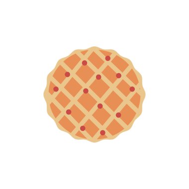 Soyut bir tarzda balkabağı turtası. Şükran Günü için sonbahar pastası. Vektör