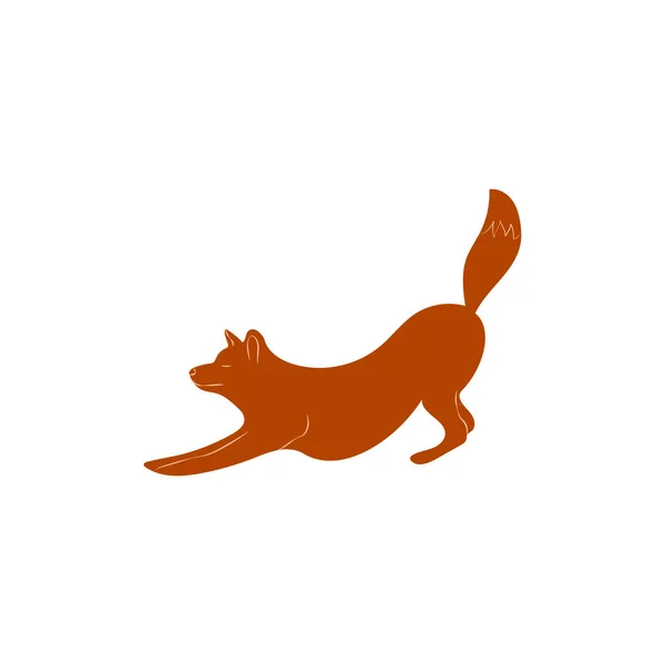 Soyut tarzda tilki siluetleri. Vektör