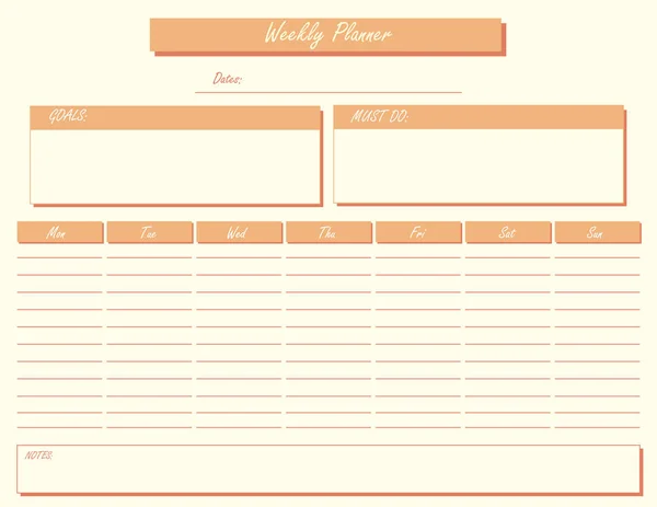 Şeftali haftalık planlamacısı, defter. Yapılacak işler, toplantı programı, kişisel bakım, yapılacaklar listesi.