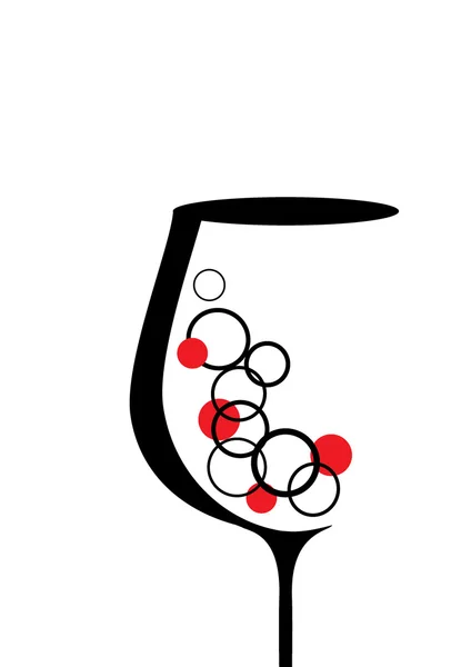 Weinglas — Stockvektor