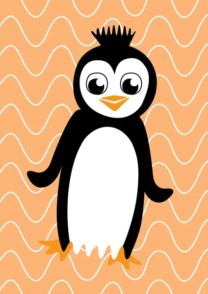 Pinguim feliz colorido — Vetor de Stock