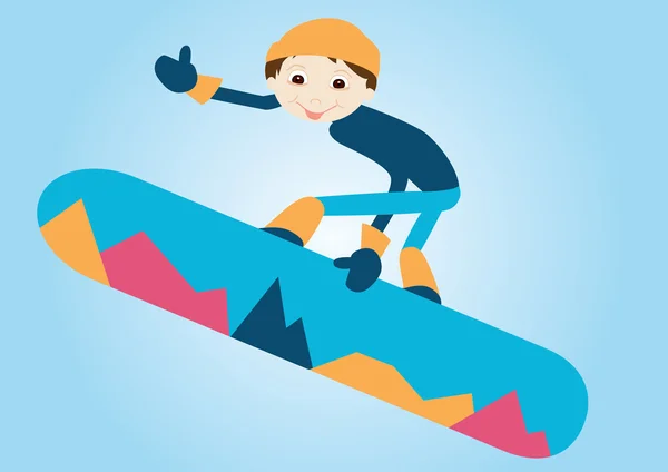 erkek snowboard üzerinde