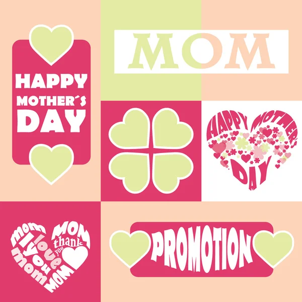 Mothers day illustrations — Stock Vector