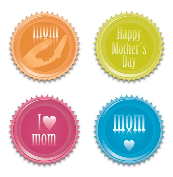 Icônes de la fête des mères — Image vectorielle