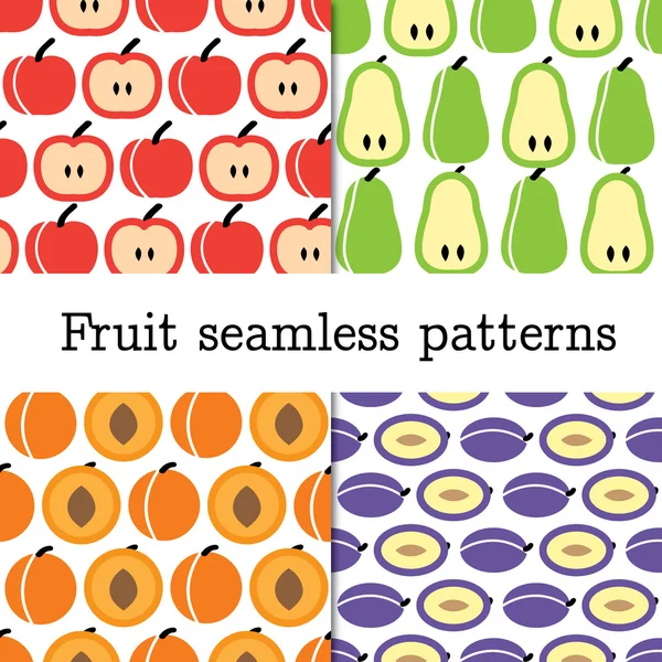 Four fruit repeating patterns
