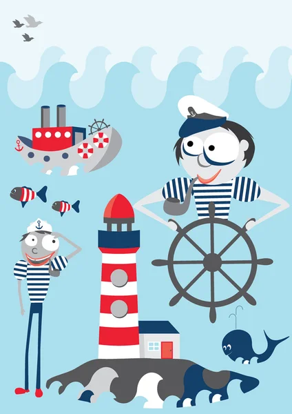 denizci vektör çizim