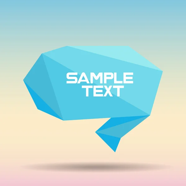 Düşük Poli geometrik konuşma balonu