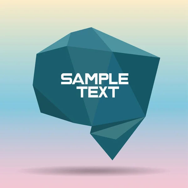 Düşük Poli geometrik konuşma balonu