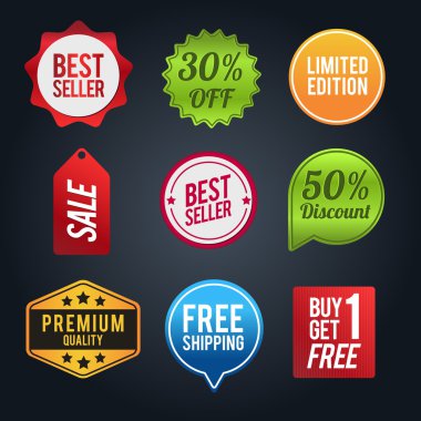 rozetleri ve Etiketler kümesi