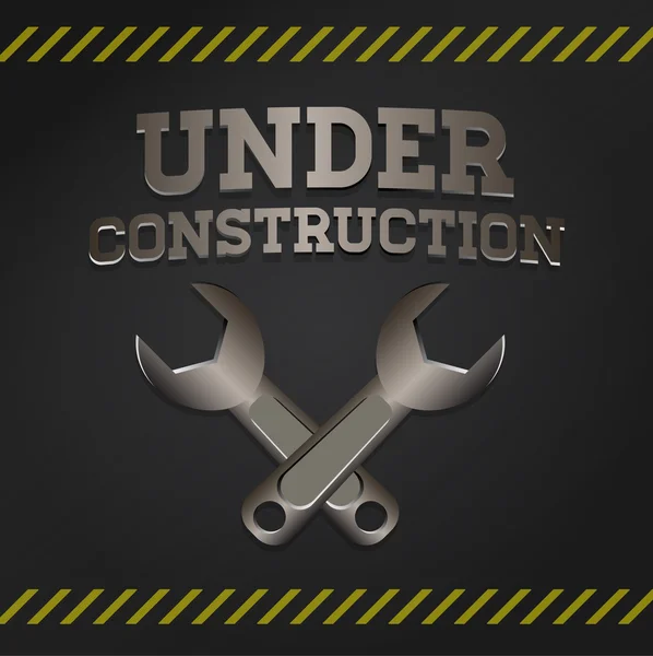 Under construction sign — Stock Vector