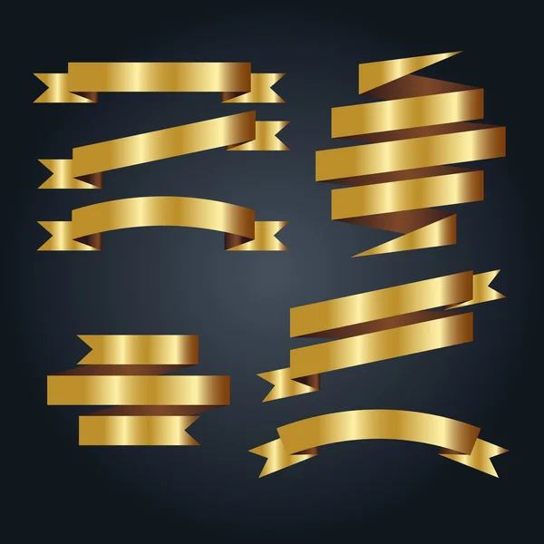 Altın şerit afiş kümesi