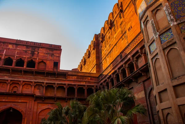 AGRA, Índia. Porta do Forte de Agra . — Fotografia de Stock