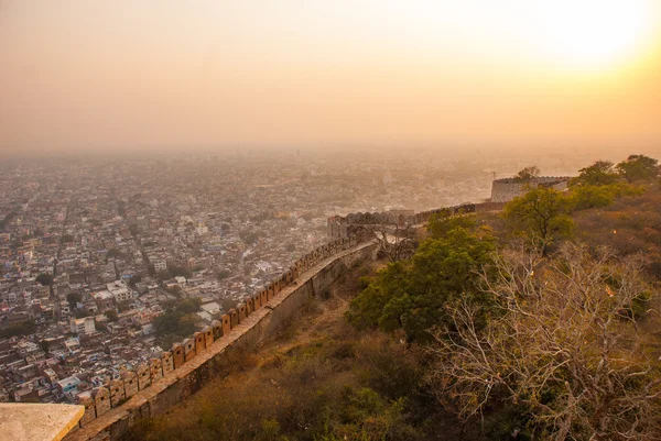 Nahagarh fort. Panorama. jaipur. Indien. — Stockfoto