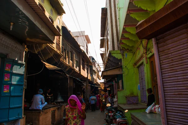 日间市场。普什卡尔印度. — 图库照片