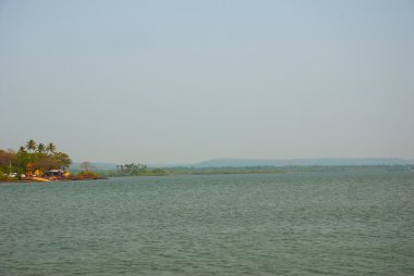 Deniz ve plaj akşamları. Goa devlet, Hindistan.