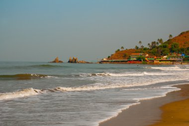 Arambol beach, devlet Goa, Hindistan.