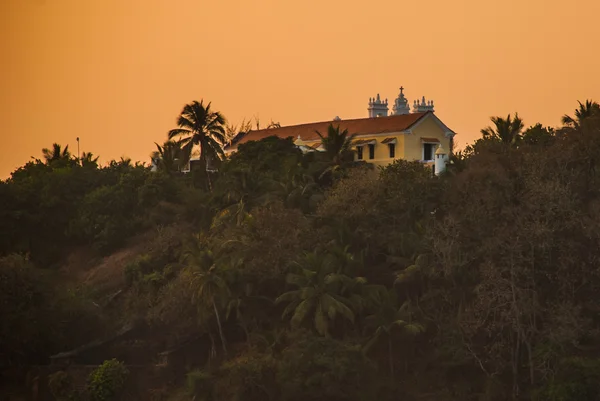 日落。果阿邦, 印度. — 图库照片