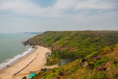 Arambol beach, devlet Goa, Hindistan.