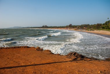 Güzel plaj Gokarna içinde. Karnataka, Hindistan
