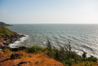 Güzel plaj Gokarna içinde. Karnataka, Hindistan