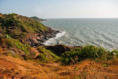 Güzel plaj Gokarna içinde. Karnataka, Hindistan