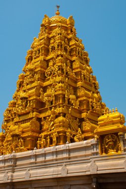 Karnataka tapınakta. Mimari ensemble parçası. Murudeshwar. Hindistan