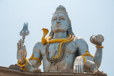 Murudeshwar Lord Shiva heykeli. Tapınak Karnataka, Hindistan
