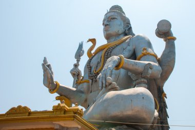 Murudeshwar Lord Shiva heykeli. Tapınak Karnataka, Hindistan