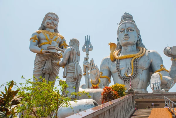 Szobra a Murudeshwar Úr Shiva. Templom, Karnataka, India — Stock Fotó