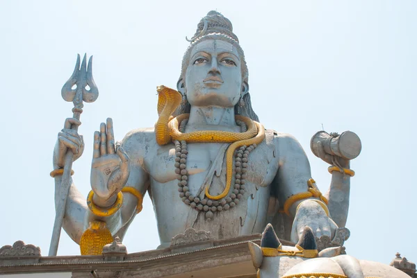 Άγαλμα του Λόρδου Shiva σε Murudeshwar. Ναός στην επαρχεία Karnataka της Ινδίας — Φωτογραφία Αρχείου