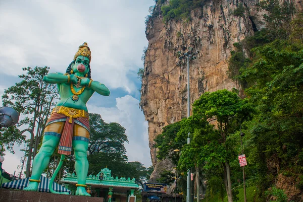 Batu Caves. Ramayana jeskyně a Hanuman socha. Kuala Lumpur Malajsie. — Stock fotografie