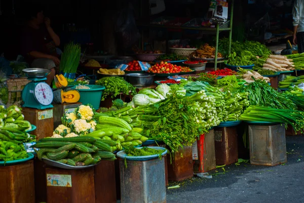 Mercado. Hatyai. Tailândia . — Fotografia de Stock