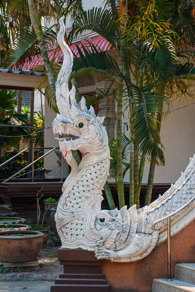 Sculpture. Dragon.Thailand. Chiangmai.