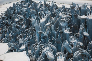 WAT Rong Khun, aka Beyaz Tapınak. Chiang Rai, Tayland.