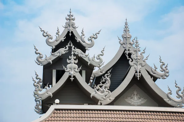 Wat Rong Khun, aka The bílý chrám. Chiang Rai, Thajsko. — Stock fotografie