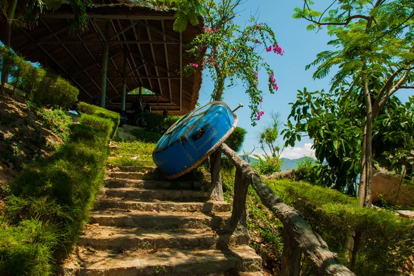 Традиционная вьетнамская круглая лодка. Нячанг. Вьетнам . — стоковое фото