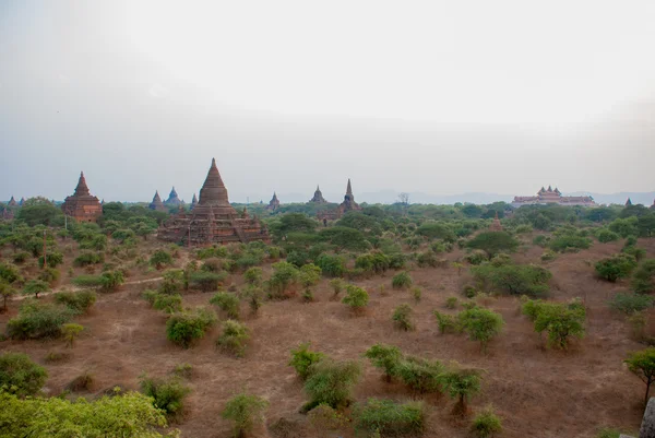 Antické chrámy v Bagan, Myanmar. Barma — Stock fotografie