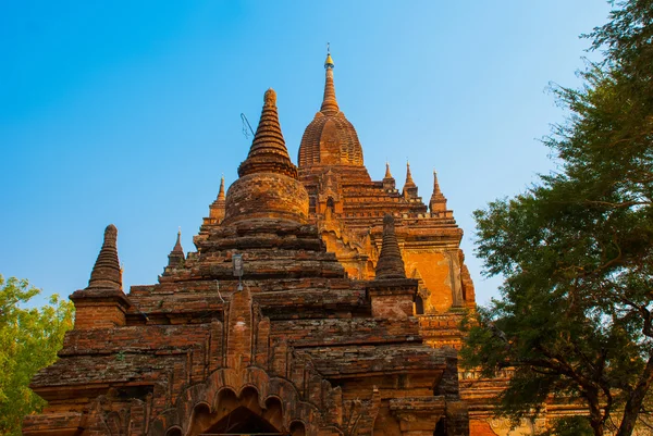 Antik tapınaklar Bagan, Myanmar. Burma — Stok fotoğraf
